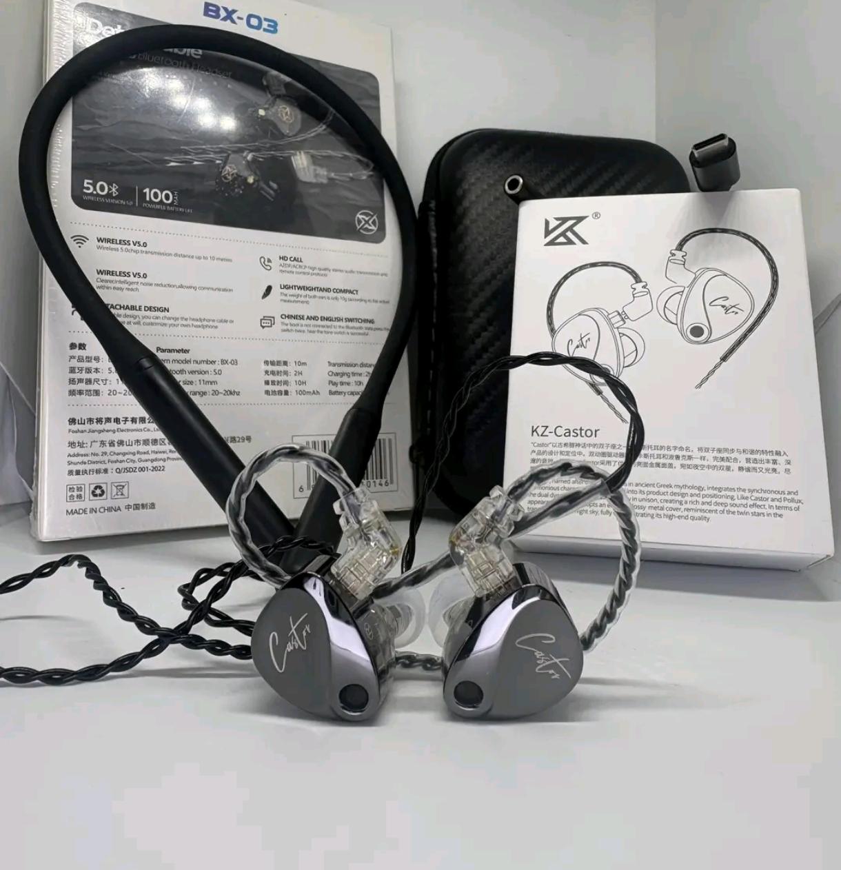 Combo Bluetooth BX-03 con KZ Castor Bass de TAYMI Perú