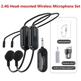 Microfono Inalambrico Recargable de Vincha 2 Micros