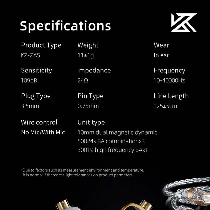 KZ ZAS - In-Ear Headphones