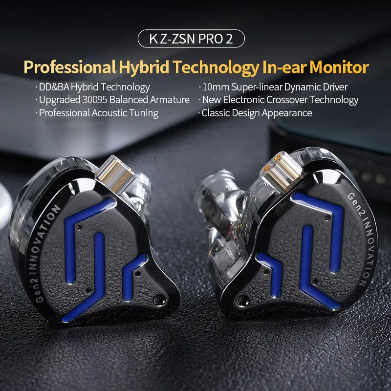 KZ ZSN PRO 2 - Audífonos In-Ear Híbridos