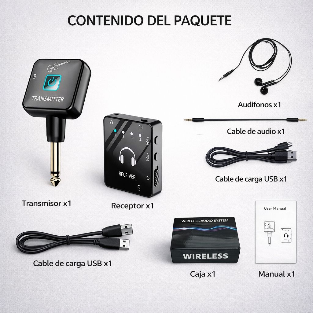 MK8 Sistema de Monitoreo Inalambrico In-Ear 2.4GHz