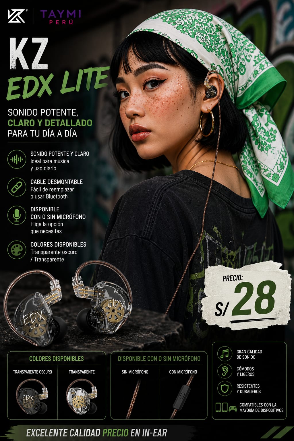 KZ EDX Lite - imagen TAYMI Peru 1