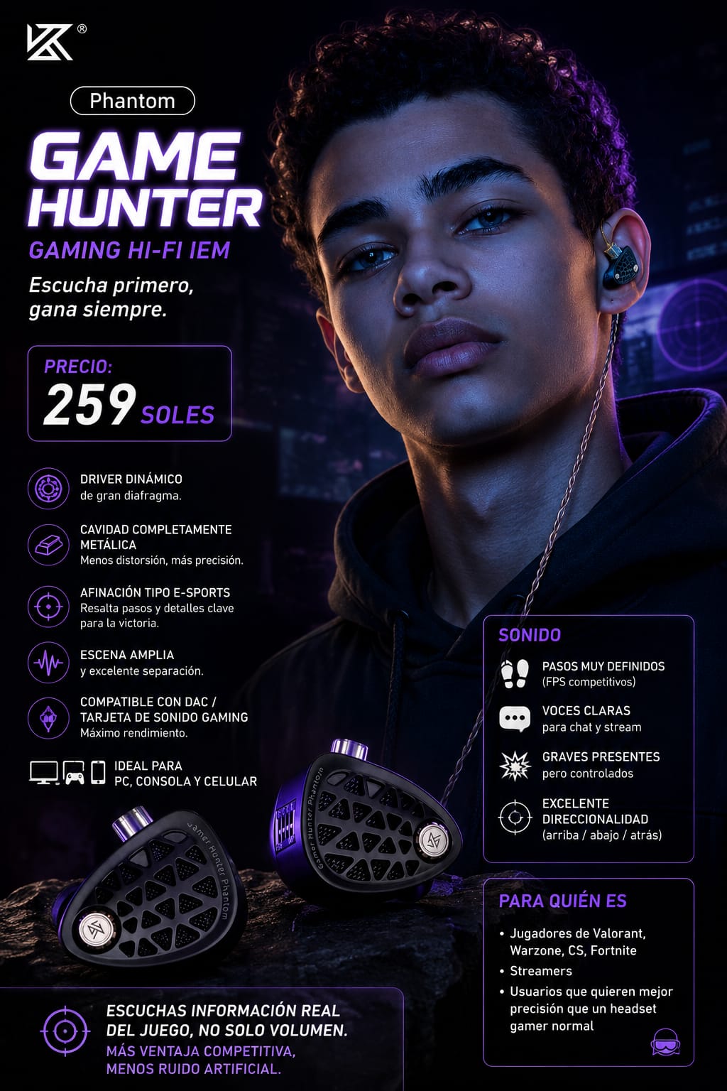 KZ Phantom Game Hunter - imagen TAYMI Peru 2