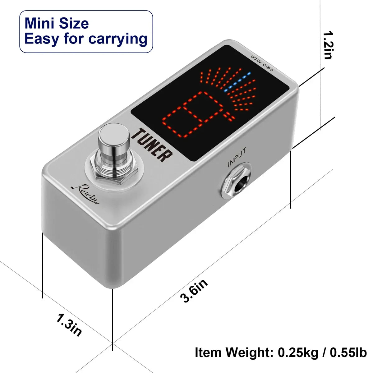 TUNER Pedal Afinador - Pedal Sintonizador/Afinador