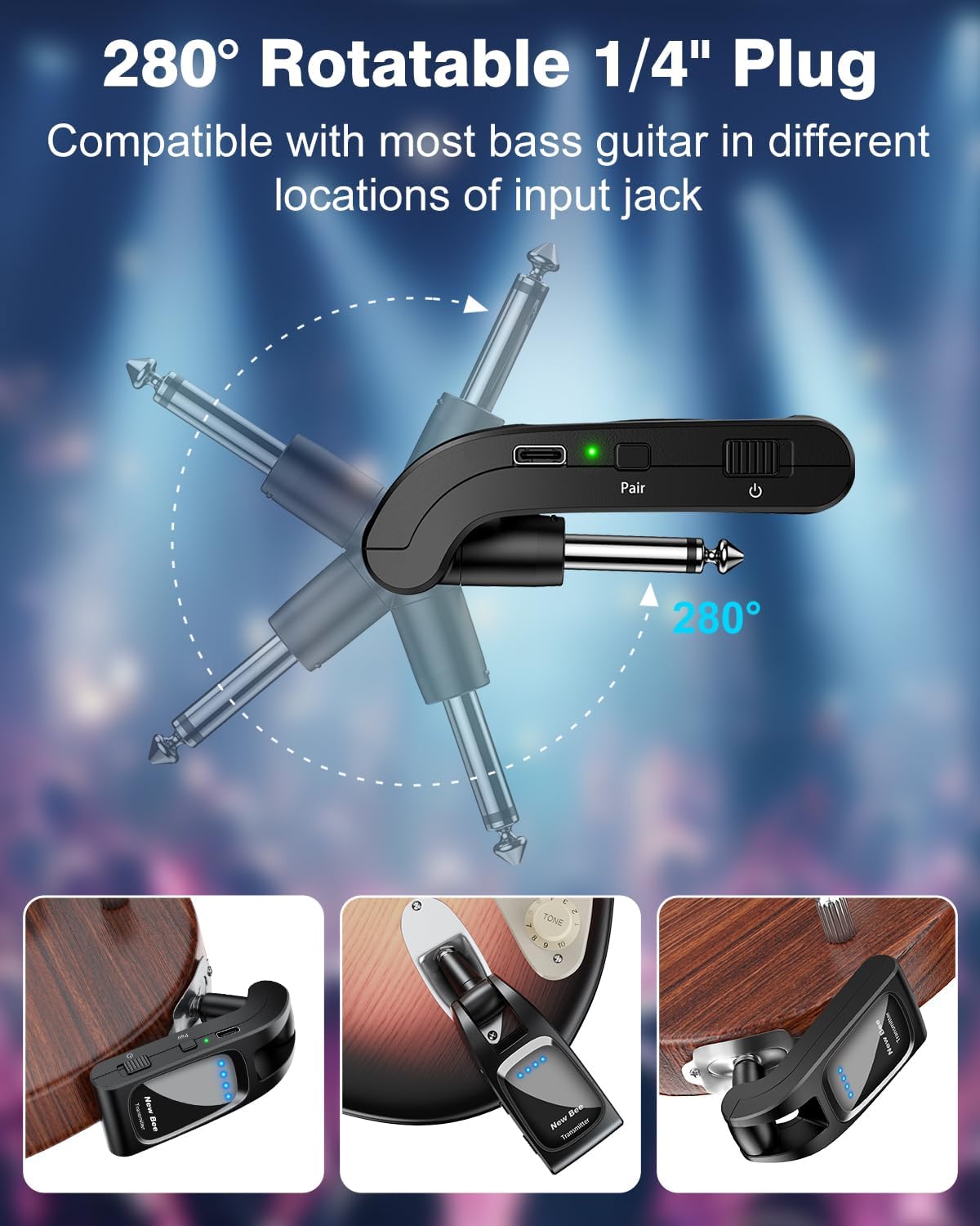 Sistema Inalámbrico 2.4GHz para Micrófono e Instrumentos
