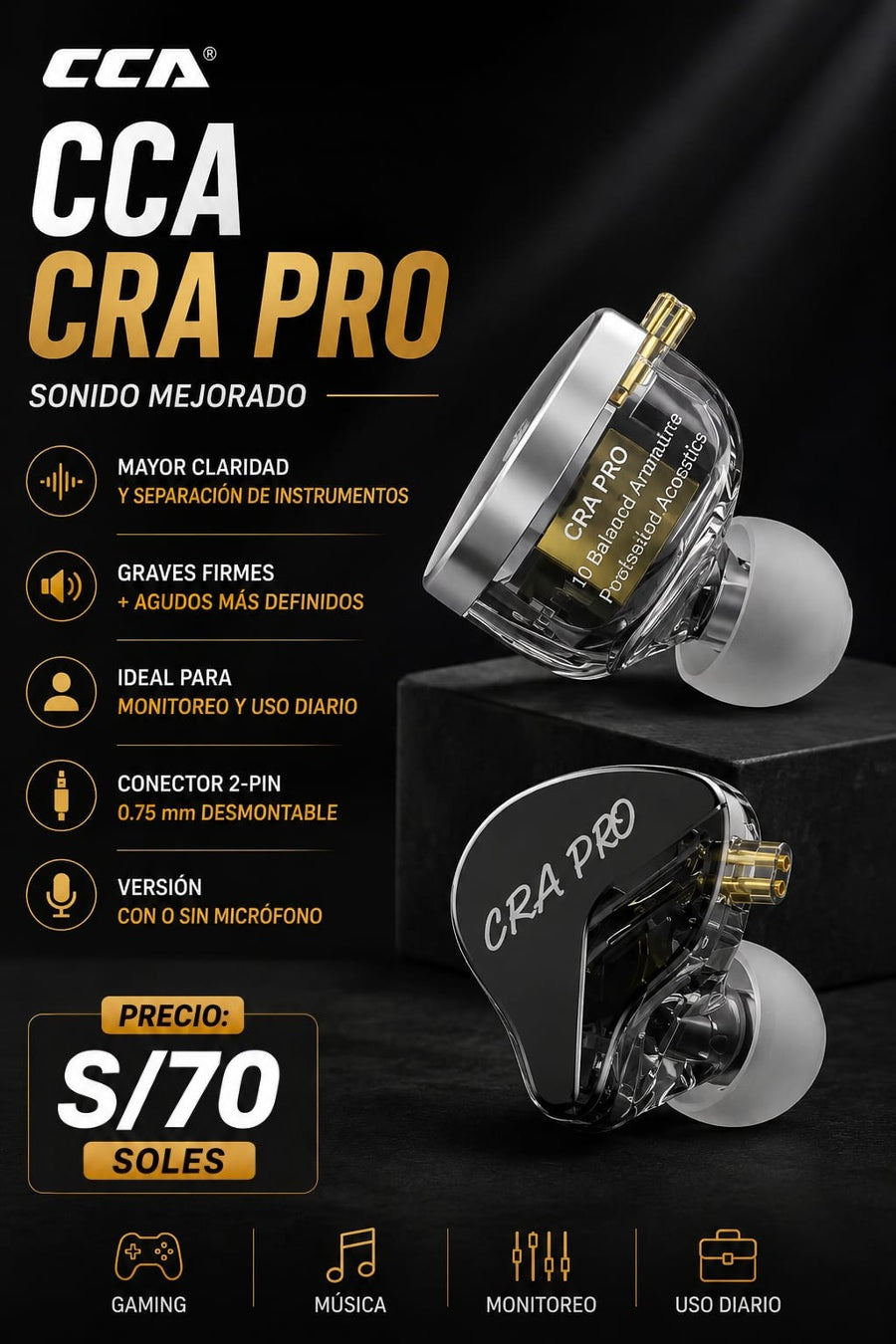CCA CRA PRO - Audífonos In-Ear