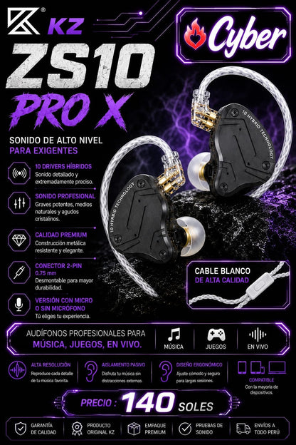 KZ ZS10 PRO X - Auricular In-Ear