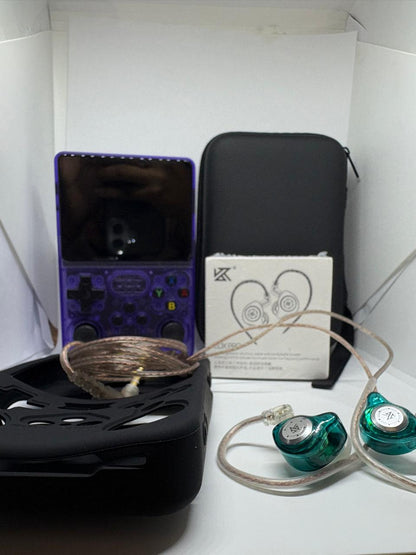 Consola Retro R36S 64GB + Estuche + KZ EDX PRO