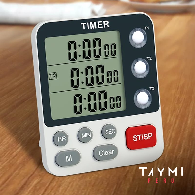 Timer Digital de 3 Tiempos Simultaneos
