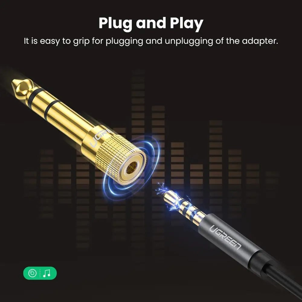 Adaptador Audio 3.5 6.35 UGREEN