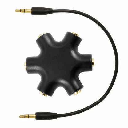 5 to 1 3.5mm Jack Splitter Hub Adapter (Star)