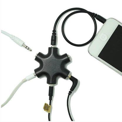 5 to 1 3.5mm Jack Splitter Hub Adapter (Star)