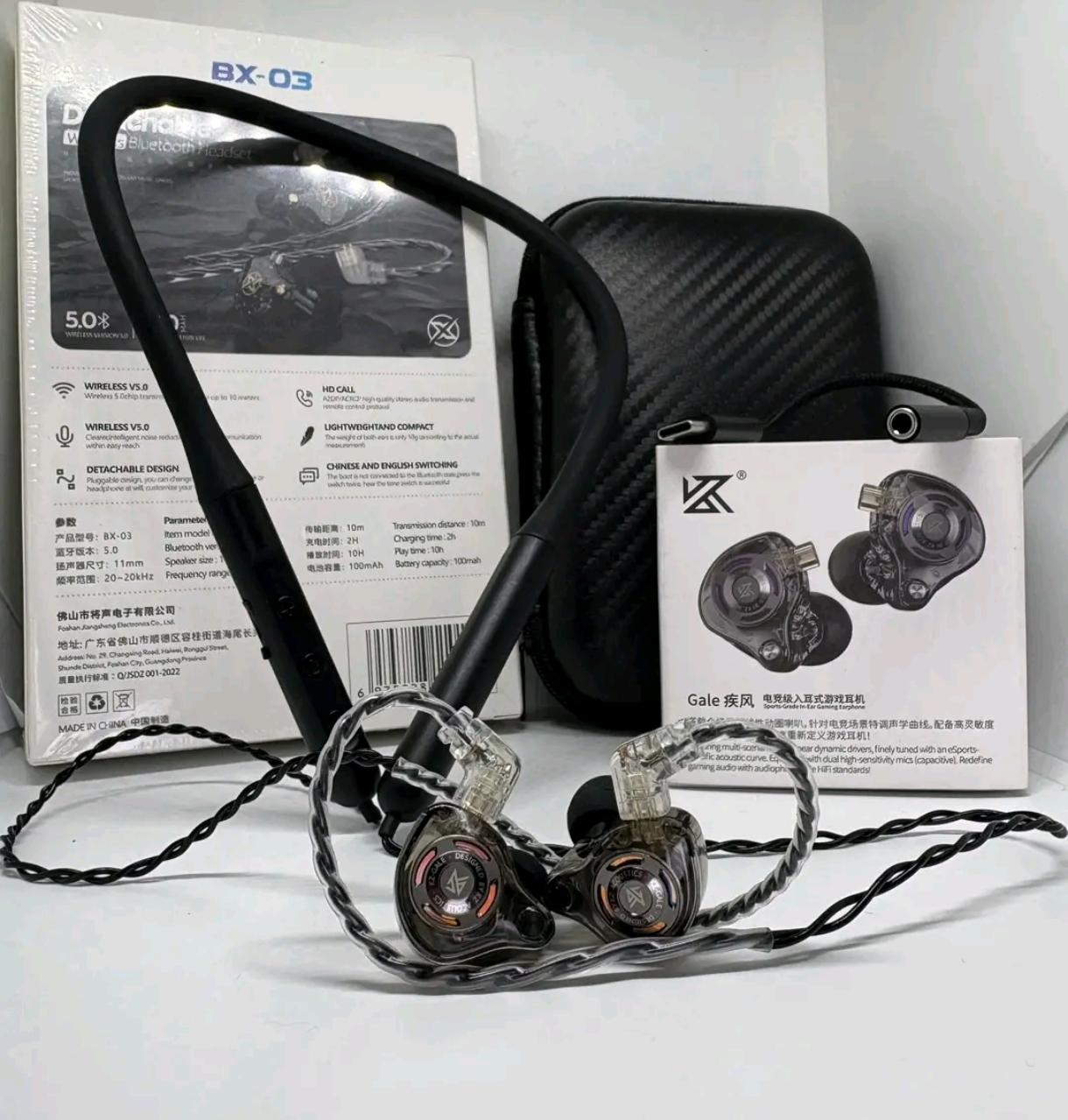 BX-03 + KZ GALE - Set Bluetooth audiofilo