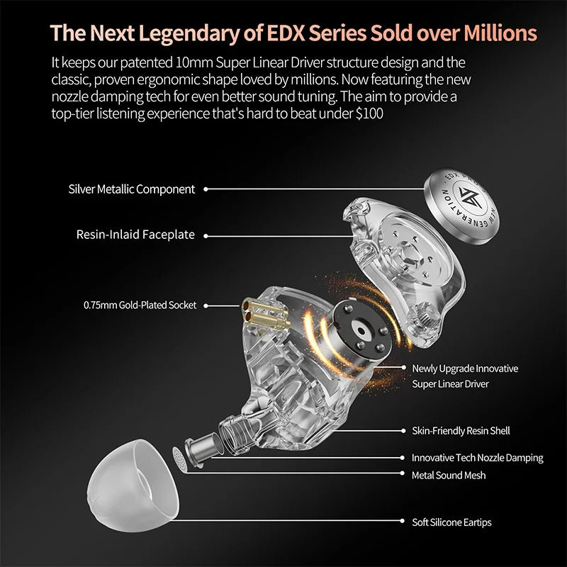 KZ EDX PRO 2 - Auricular In-Ear Desmontable