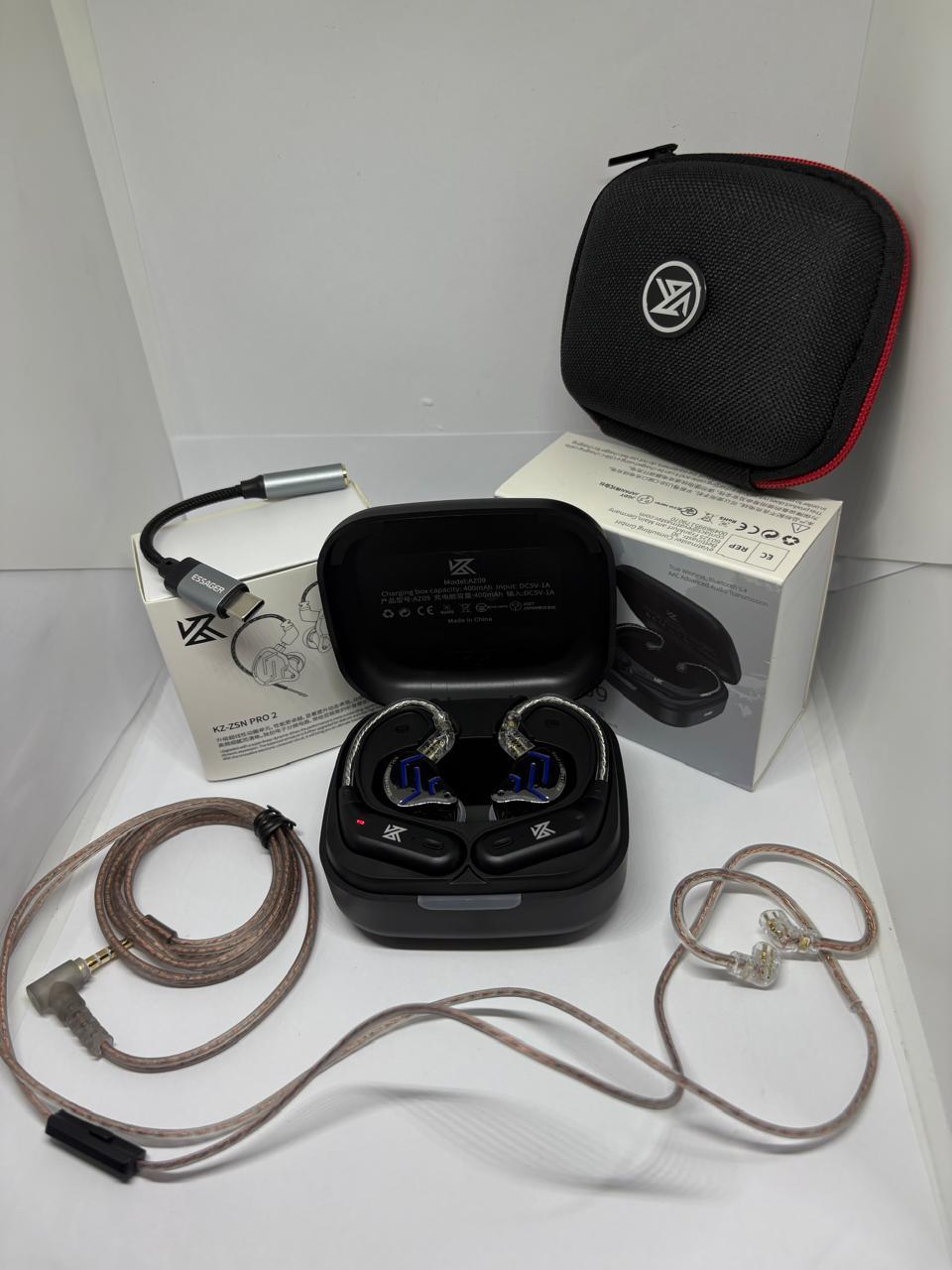 KZ AZ09 + ZSN PRO 2 - combo bluetooth foto real