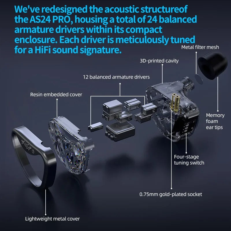 KZ AS24 PRO - Auricular In-Ear