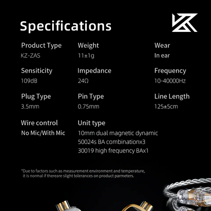 KZ ZAS - In-Ear Headphones