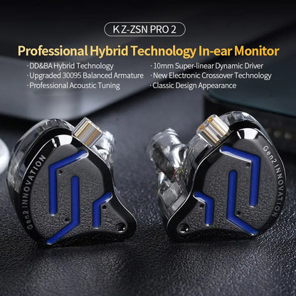 KZ ZSN PRO 2 - Audífonos In-Ear Híbridos
