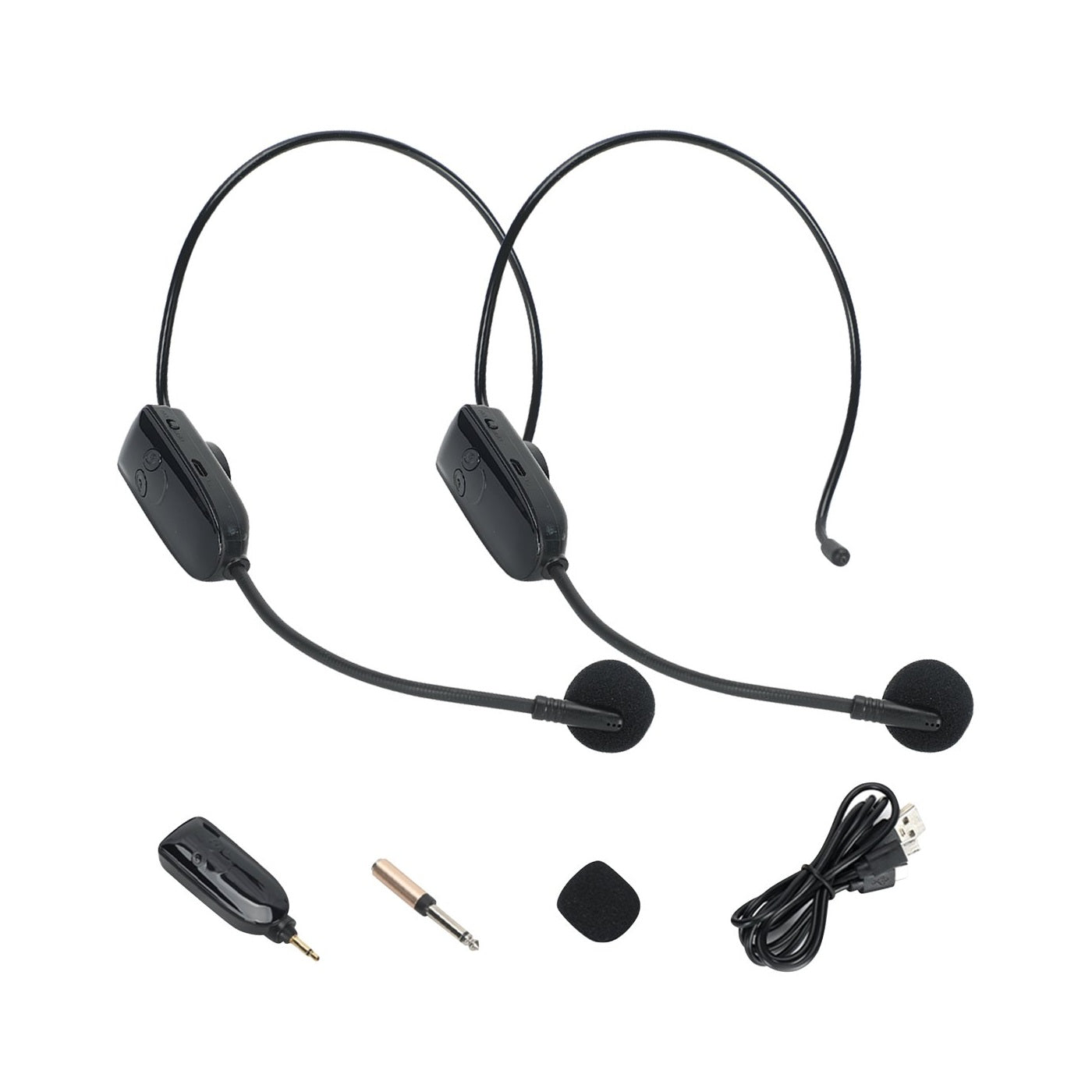 Microfono Inalambrico Recargable de Vincha 2 Micros