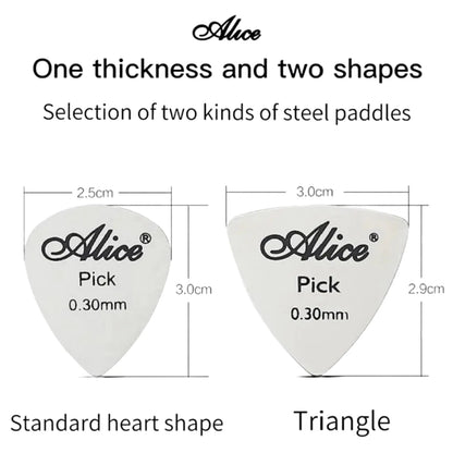 Púas de Guitarra de Metal Alice - Púas Para Instrumentos de Cuerda