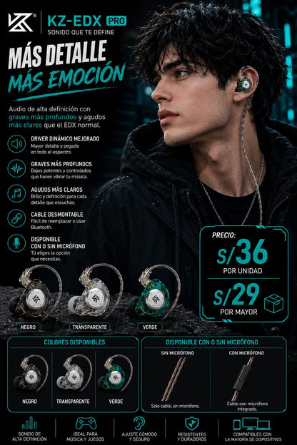 KZ EDX PRO - imagen TAYMI Peru 1