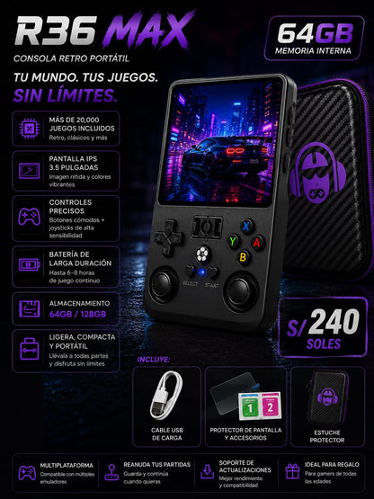R36 MAX consola retro portatil - imagen TAYMI Peru 2